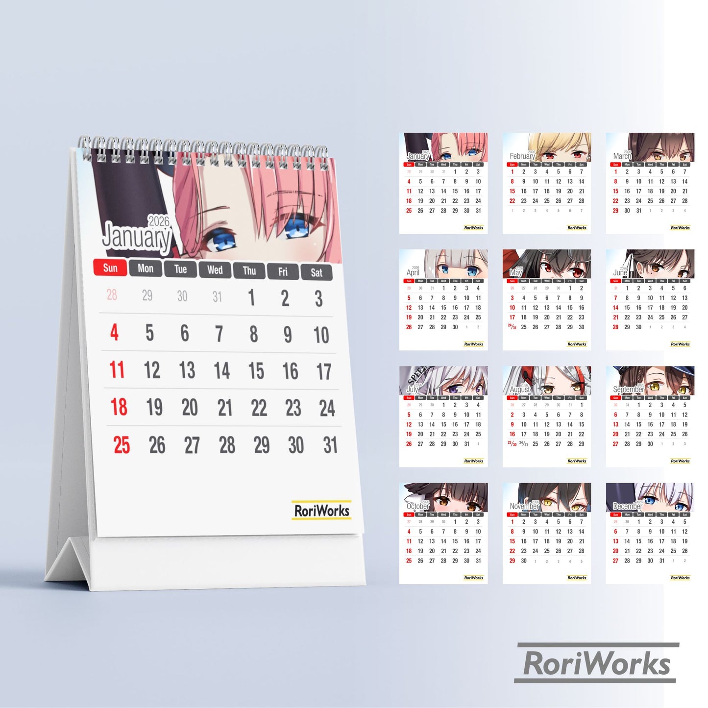 Azur Lane (Race Queen) - Mini Desk Calendar 2026