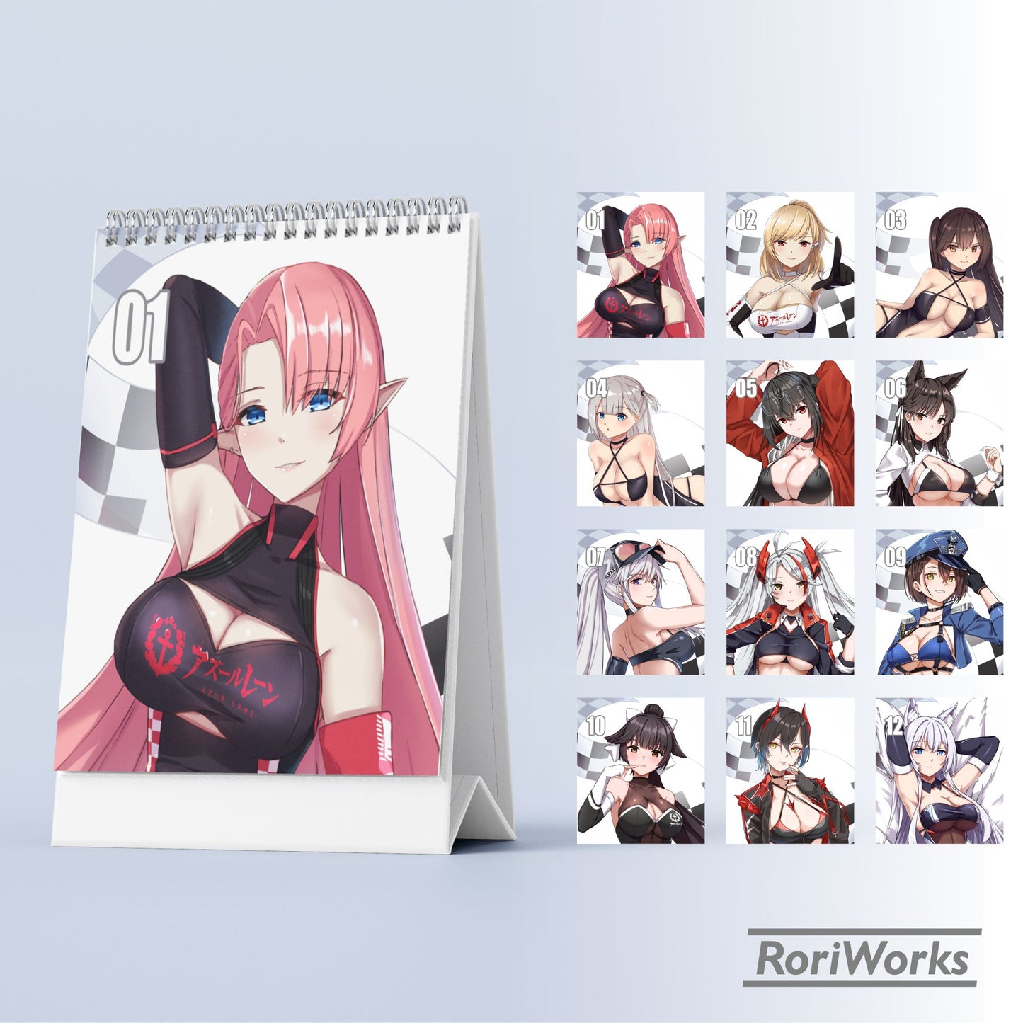 Azur Lane (Race Queen) - Mini Desk Calendar 2026