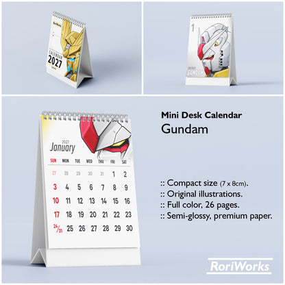Gundam - Mini Desk Calendar 2027