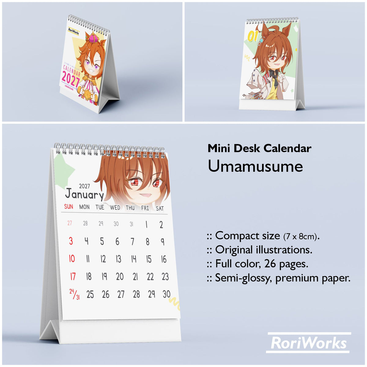 Umamusume - Mini Desk Calendar 2027