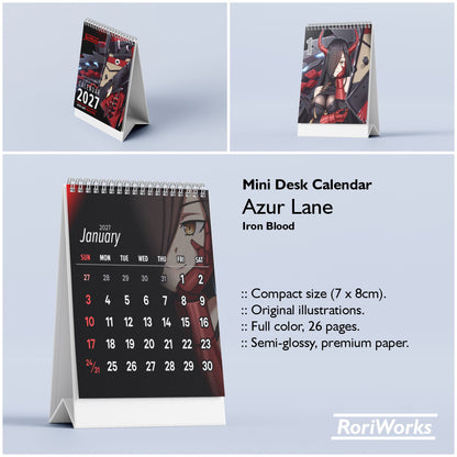 Azur Lane (Iron Blood) - Mini Desk Calendar 2027
