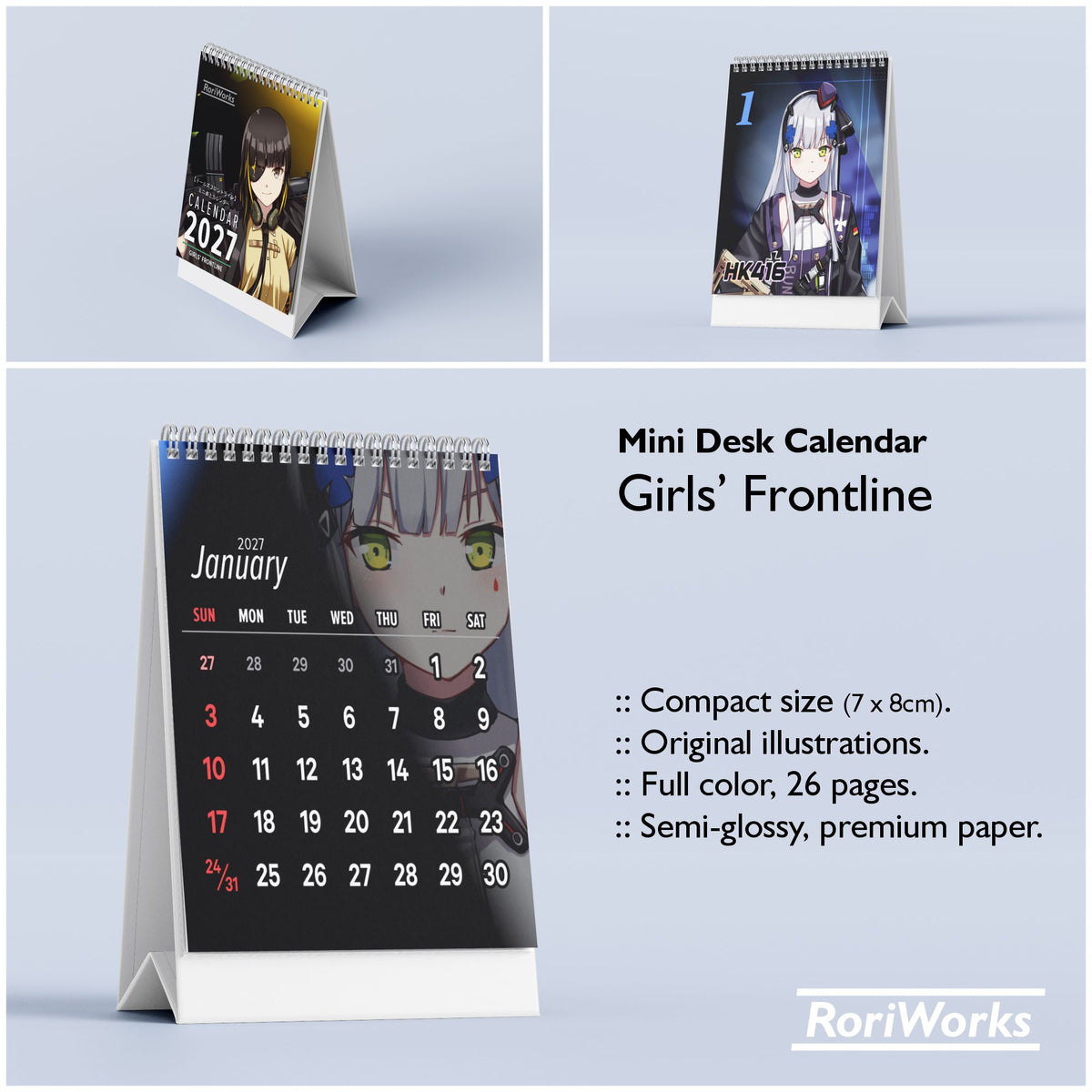 Girls' Frontline - Mini Desk Calendar 2027