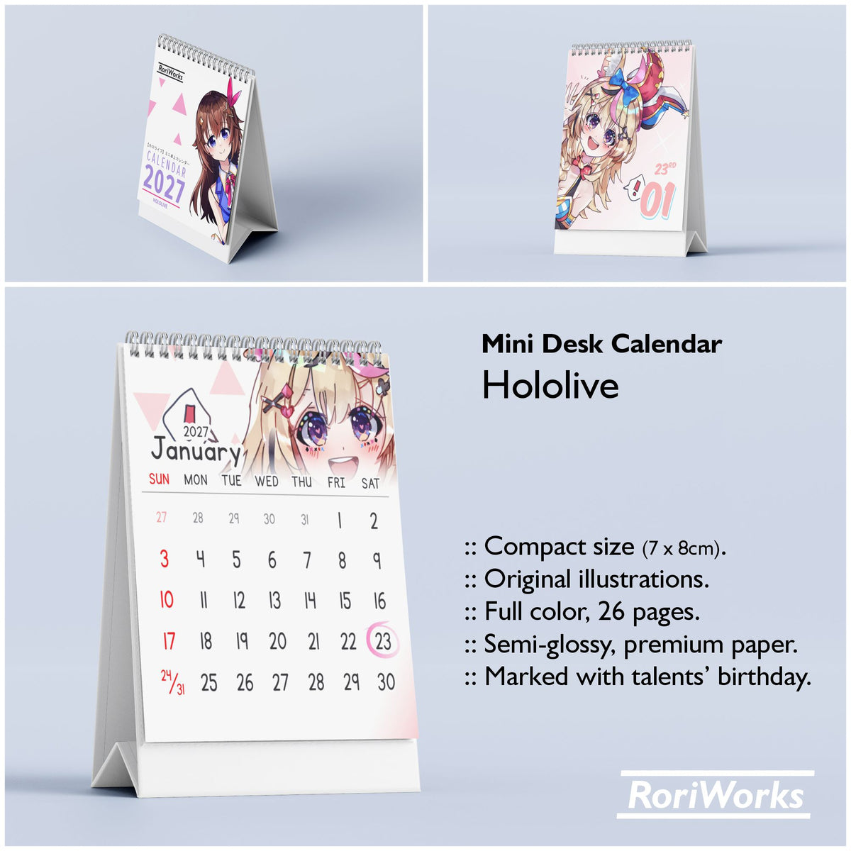 Hololive - Mini Desk Calendar 2027