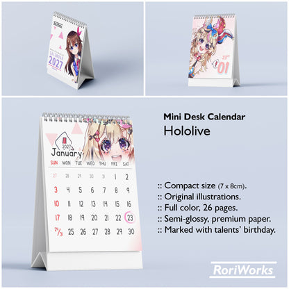 Hololive - Mini Desk Calendar 2027