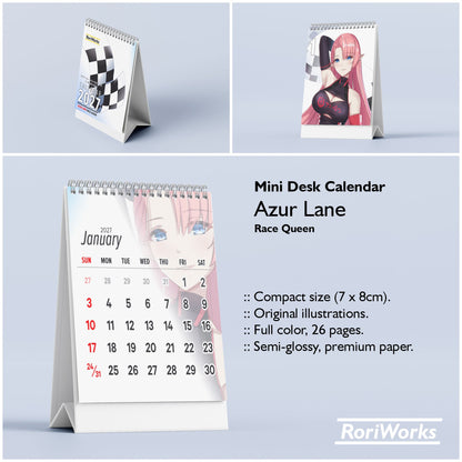 Azur Lane (Race Queen) - Mini Desk Calendar 2027