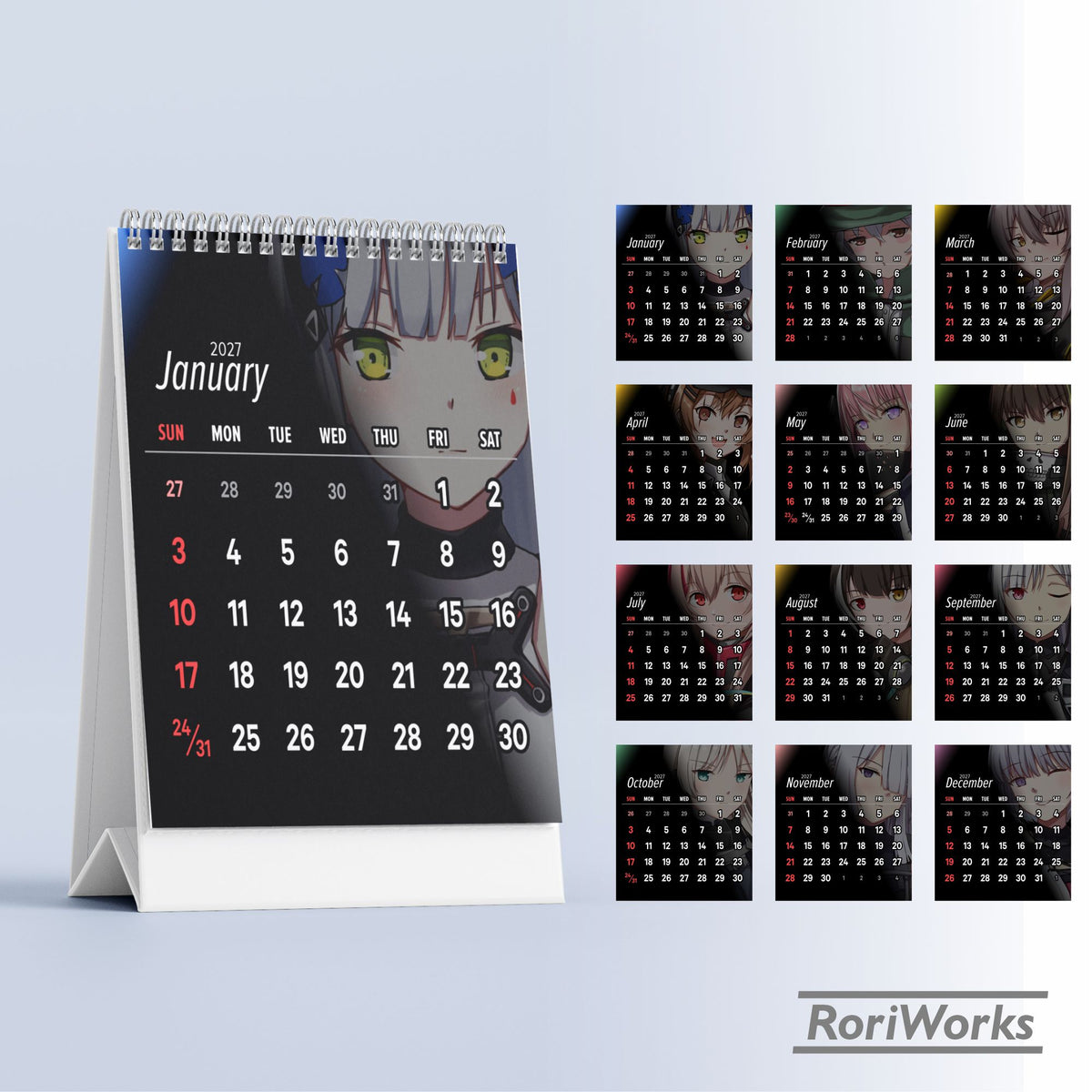 Girls' Frontline - Mini Desk Calendar 2027