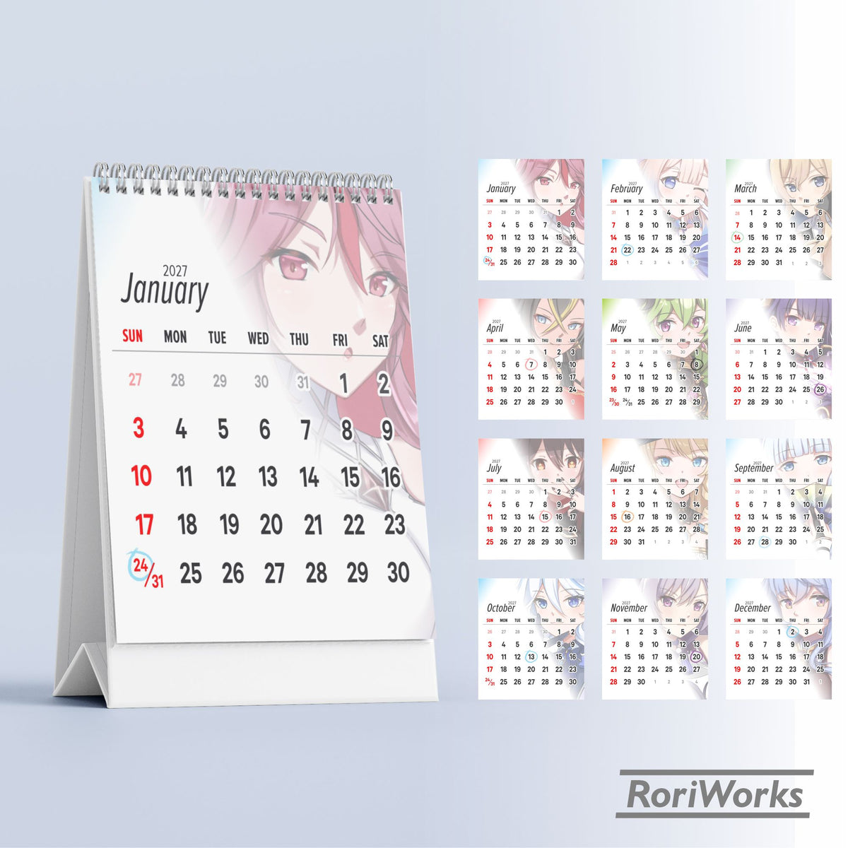 Genshin Impact - Mini Desk Calendar 2027