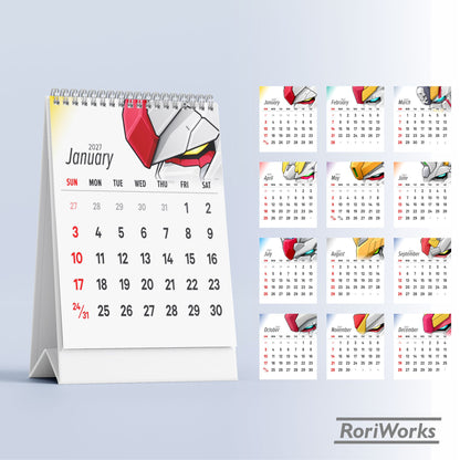 Gundam - Mini Desk Calendar 2027