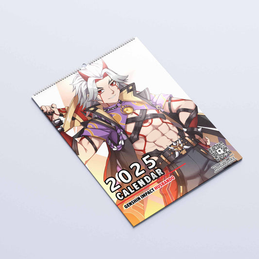 Genshin Impact Husbando - Wall Calendar 2025