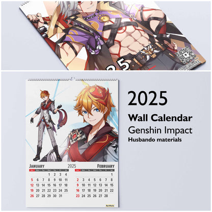 Genshin Impact Husbando - Wall Calendar 2025
