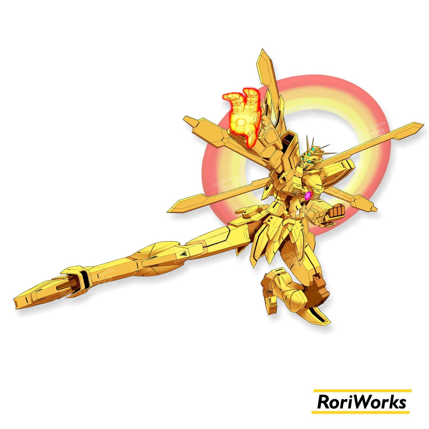 God Gundam (Hyper Mode) - Sticker
