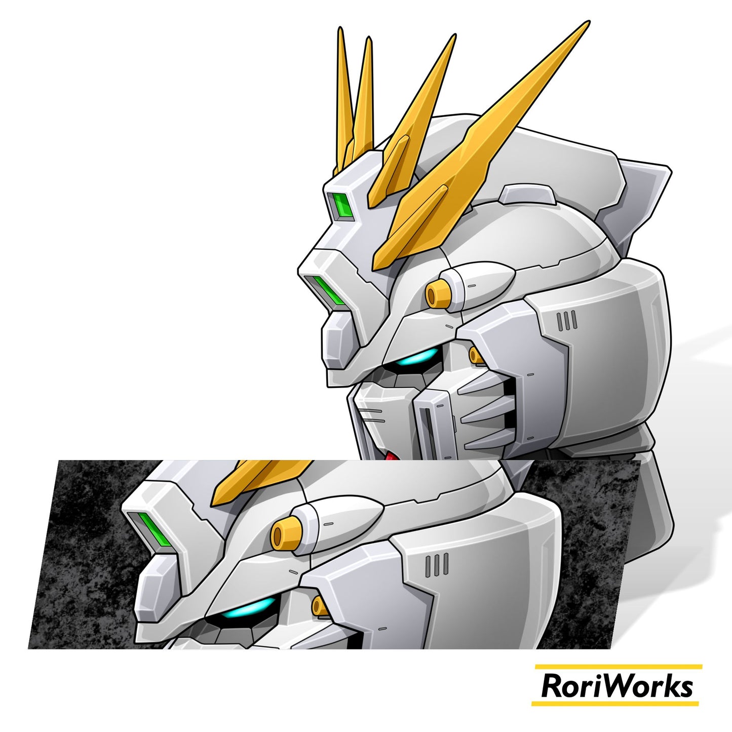 God Gundam Head - Sticker