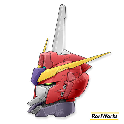 Immortal Justice Gundam Head - Sticker