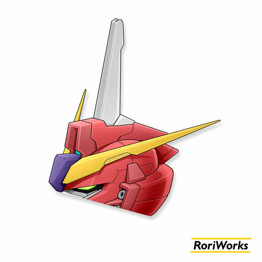 Immortal Justice Gundam Head - Peeking Sticker