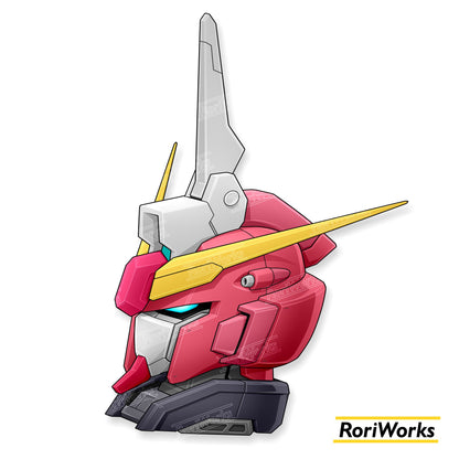 ∞ Justice Gundam Type II Head - Sticker