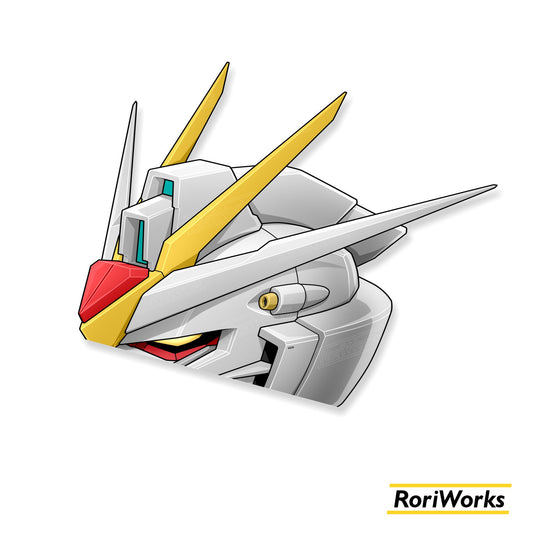 Mighty Strike Freedom Gundam Head - Peeking Sticker