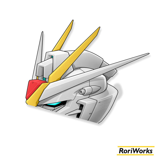 Rising Freedom Gundam Head - Peeking Sticker