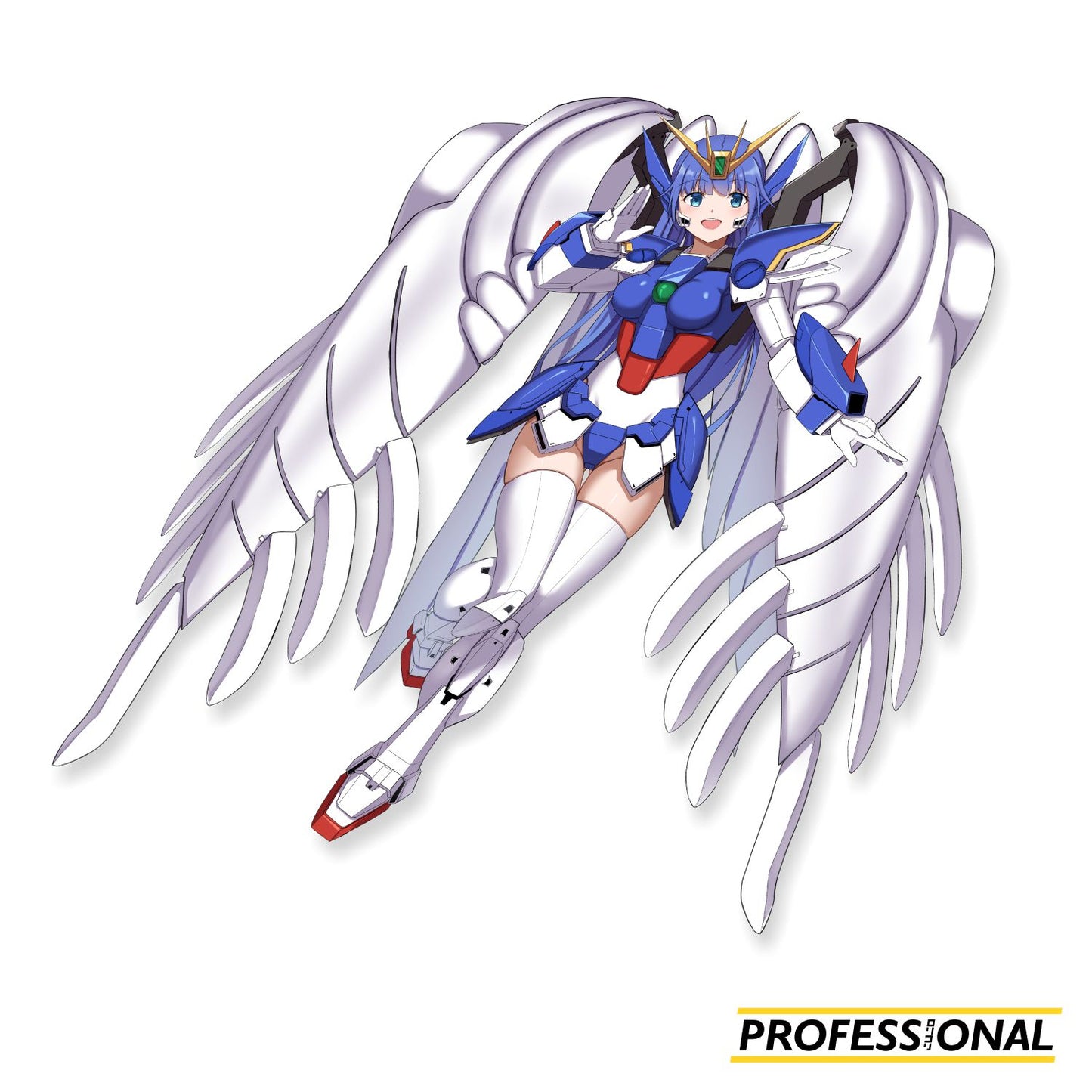 Wing Gundam Zero Girl - Sticker