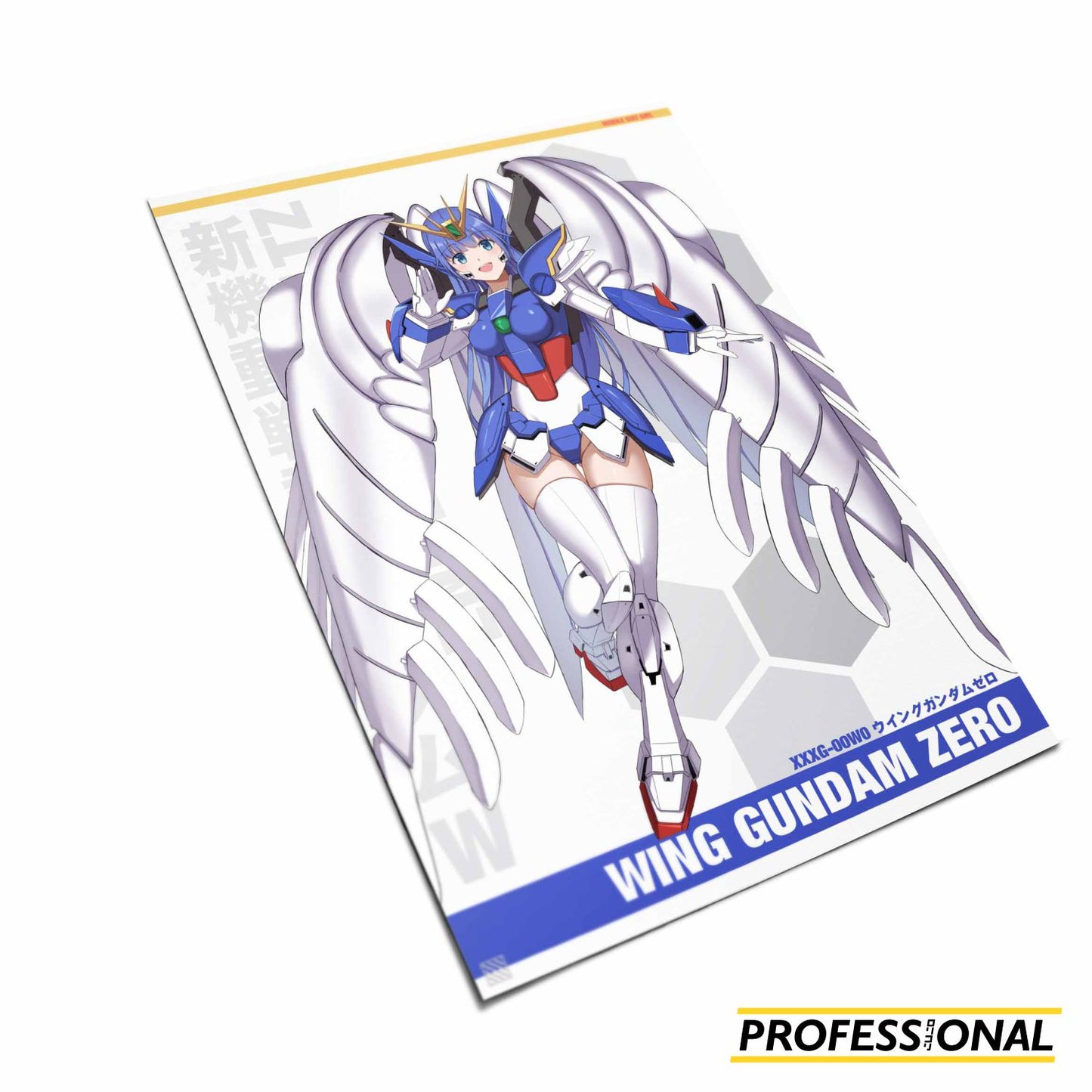 Wing Gundam Zero Girl - Art Print