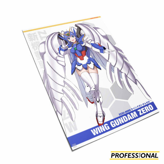 Wing Gundam Zero Girl - Art Print