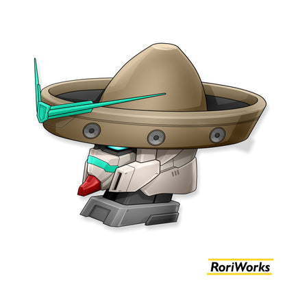 Tequila Gundam Head - Sticker