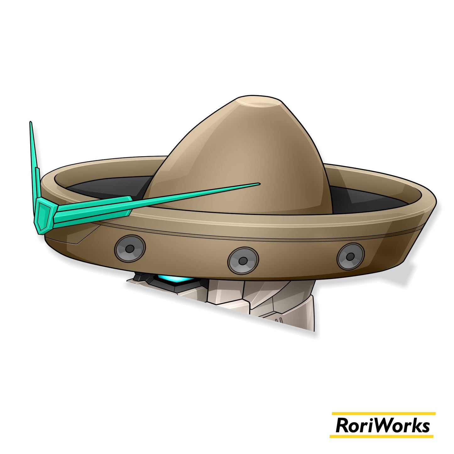 Tequila Gundam Head - Peeking Sticker