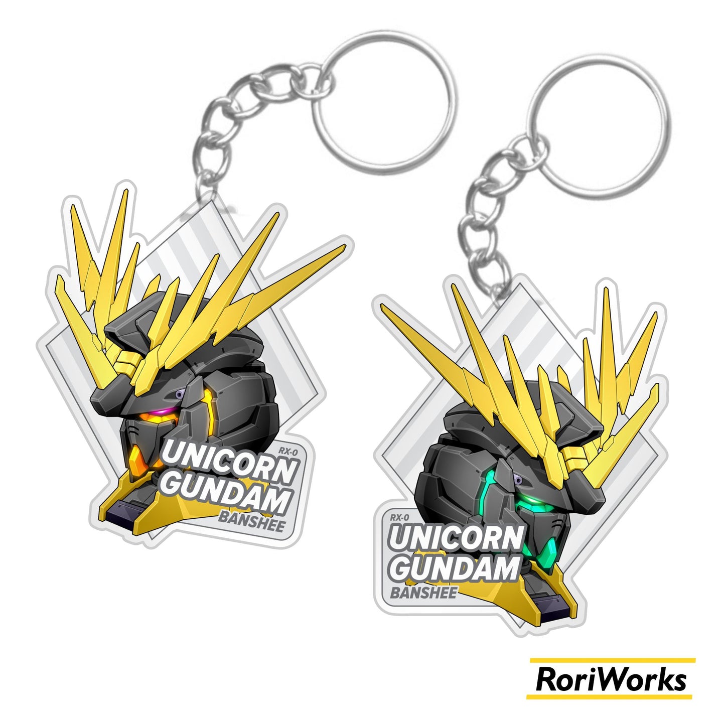 Unicorn Gundam Banshee Head - Keychain