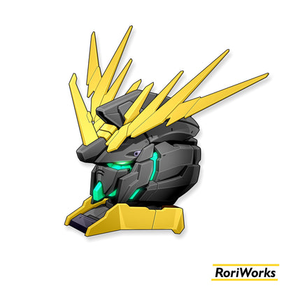Unicorn Gundam Banshee Head (Awaken) - Sticker
