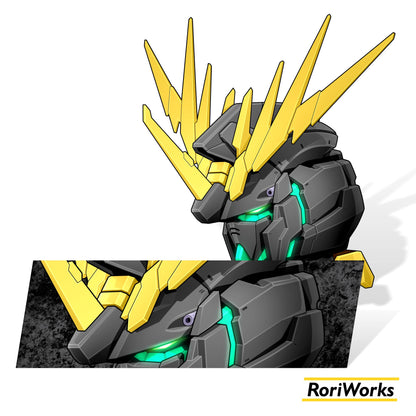Unicorn Gundam Banshee Head (Awaken) - Sticker