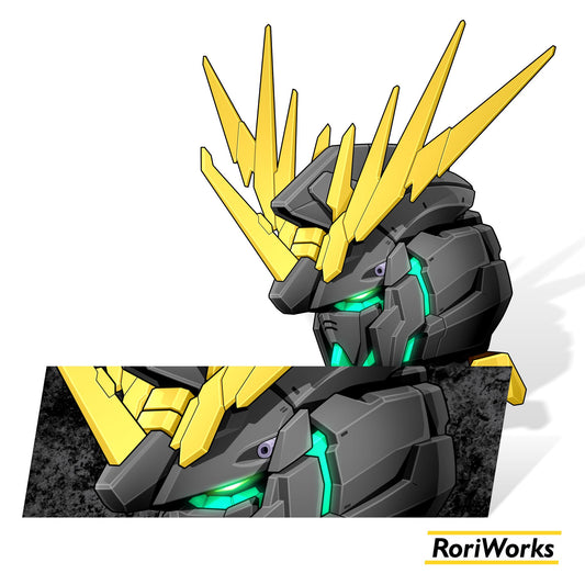 Unicorn Gundam Banshee Head (Awaken) - Sticker
