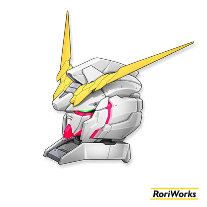 Unicorn Gundam Head - Sticker