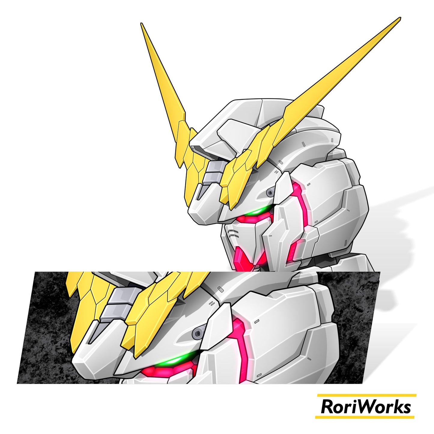 Unicorn Gundam Head - Sticker