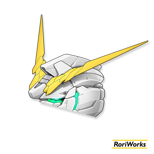 Unicorn Gundam Head (Awaken) - Peeking Sticker