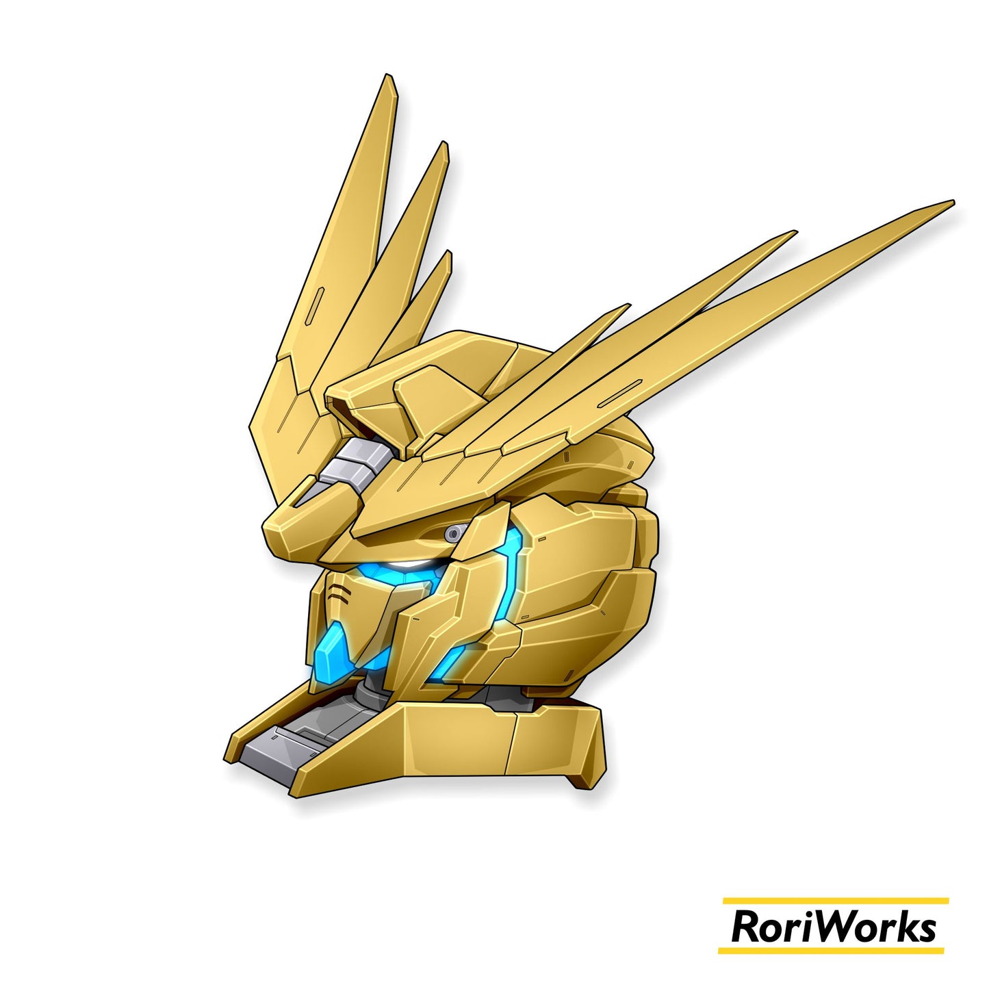 Unicorn Gundam Phenex Head - Sticker