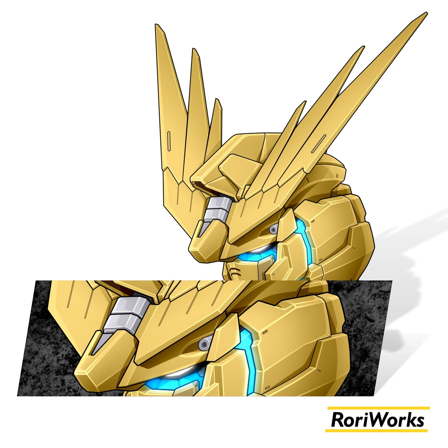 Unicorn Gundam Phenex Head - Sticker