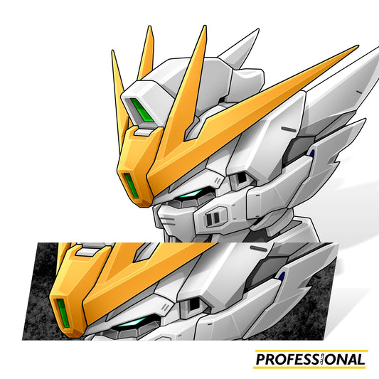 Wing Gundam Snow White Head - Sticker